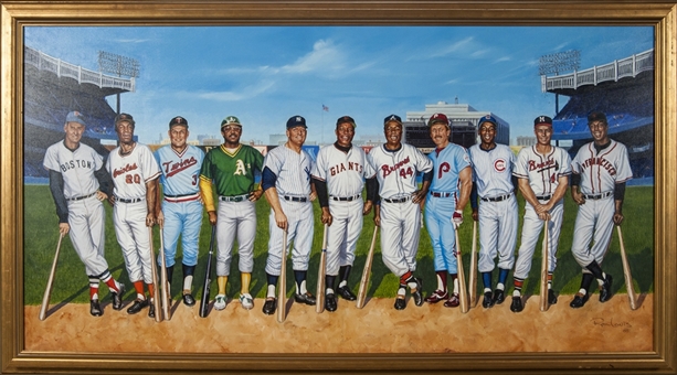 "500 Home Run Club" Original Painting by Ron Lewis 